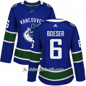 Dame Ishockey Vancouver Canucks Tröja Brock Boeser 6 Adidas 2017-2018 Blå Authentic